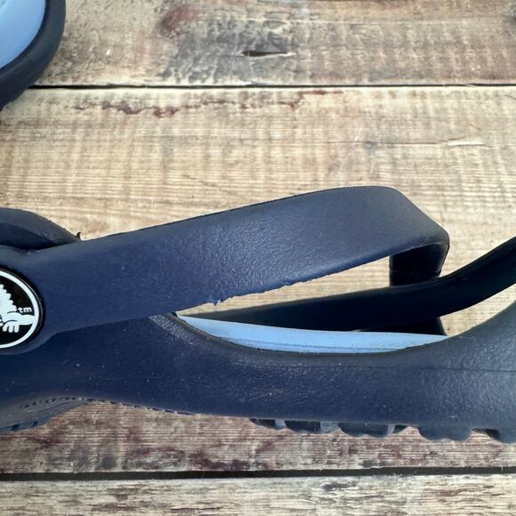 Crocs Blue Strappy Sandals Womens Size 10 READ - Picture 10 of 13